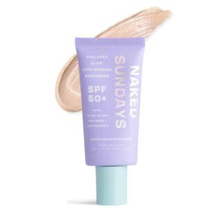 Naked Sundays 100% Mineral Primer Sunscreen SPF 50+ Lotion with Collagen